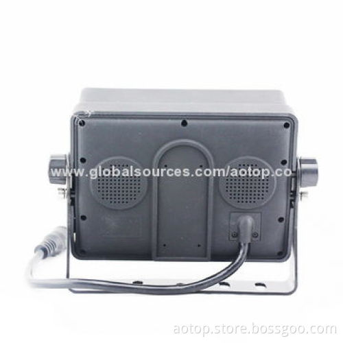 5-inch Car Rear-view Quad Monitor with Remote Control, Multiple Languages/12-24V, OSD Menu, Pal/NTSC